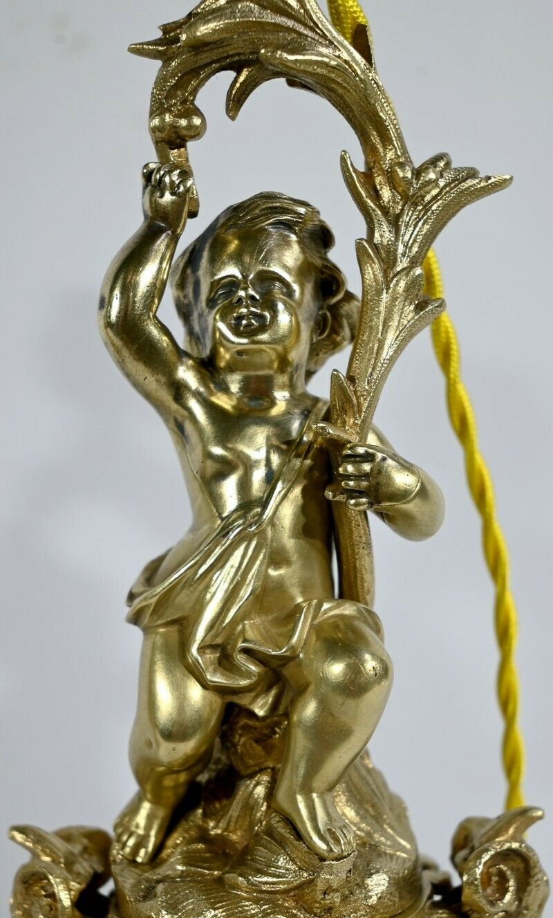 photo buy Pair Of Candlesticks In Gilt Bronze, Napoleon III Period   Mid 19th Century