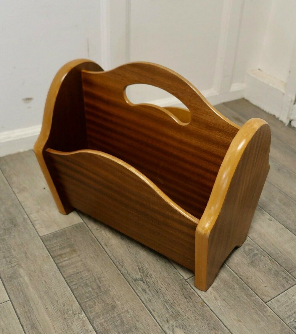 Mid Century Teak Canterbury Or Magazine Rack photo vinterior
