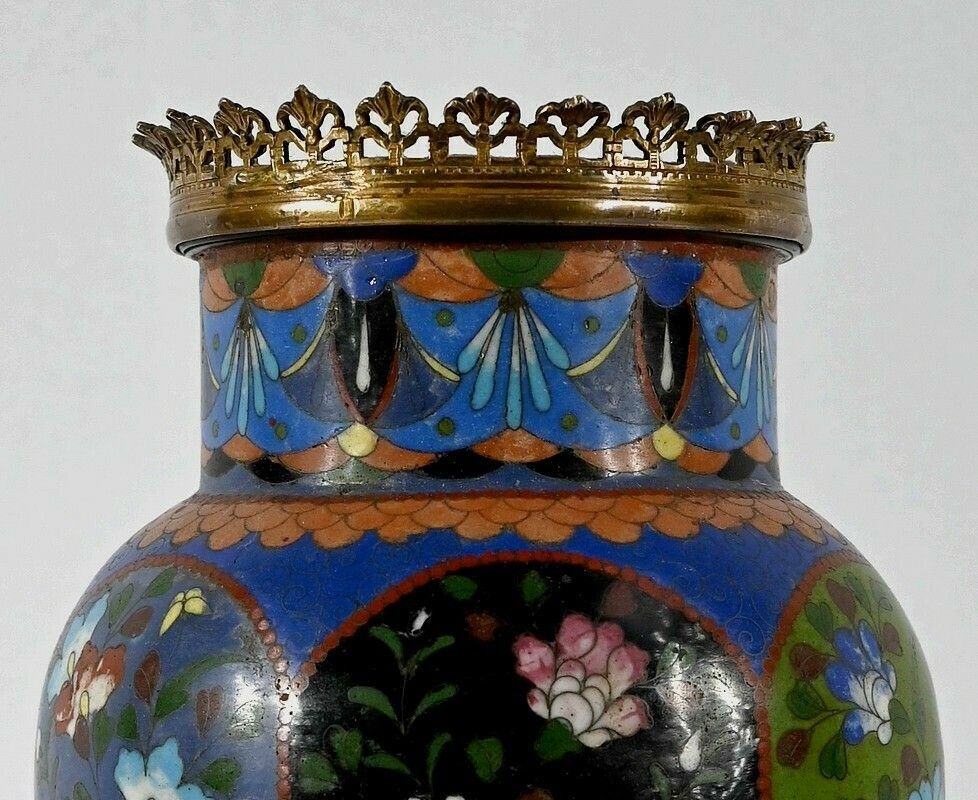 Vase In Gilt Bronze And Enamels   Late 19th Century photo vinterior