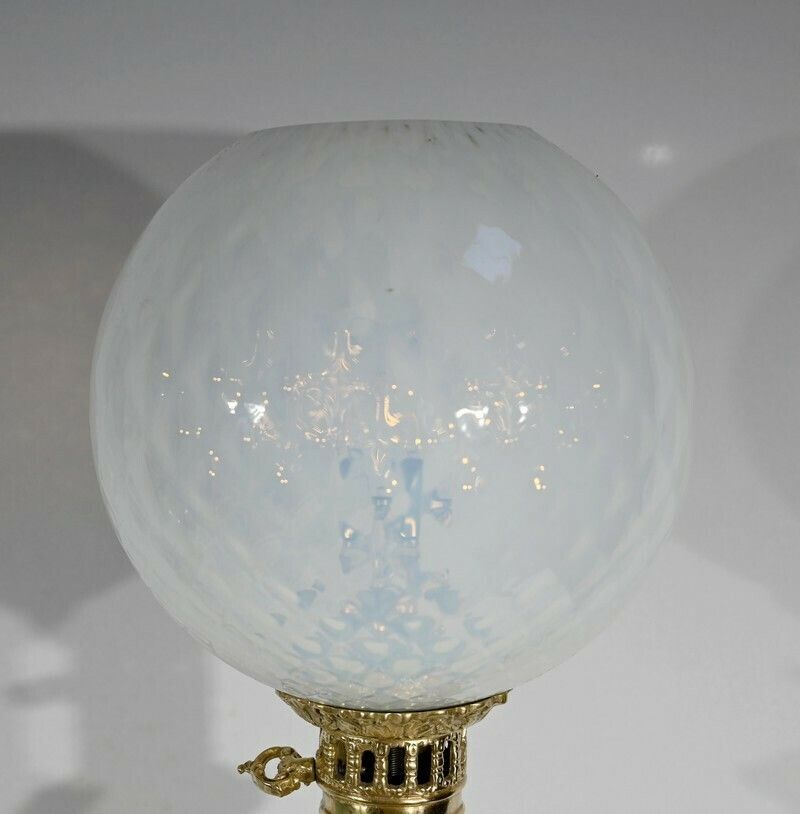 Pair Of Opaline And Bronze Lamps   Late 19th Century photo buy