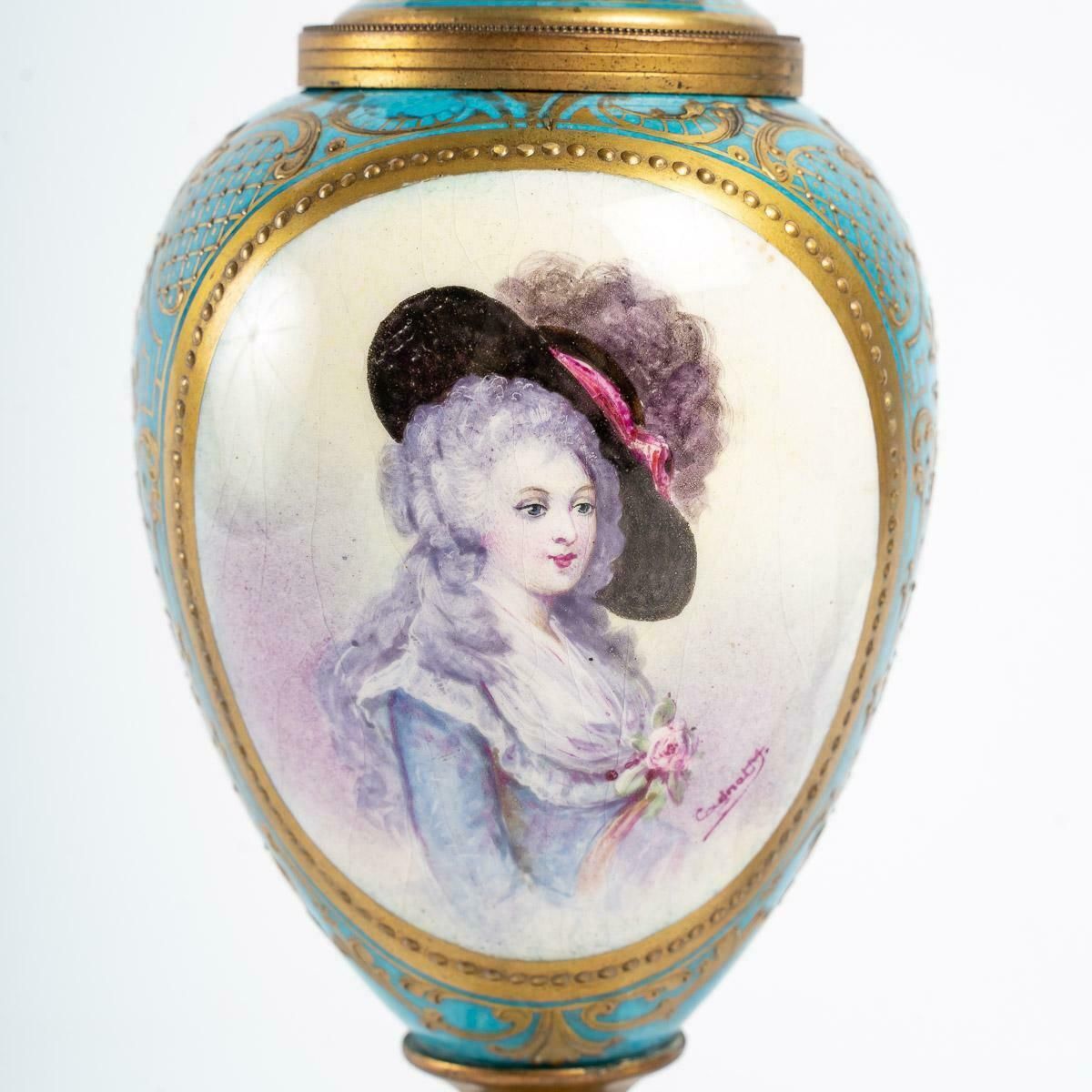 photo for sale Pair Of Small Vases In Sevres Porcelain