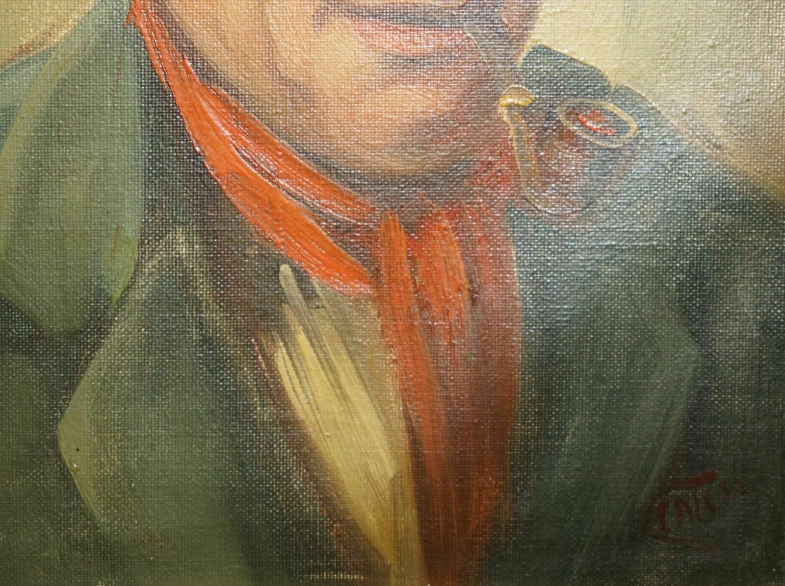 Antique Signed Dutch Oil On Canvas Painting Of Old Man Fisherman Smoking A Pipe photo vintage