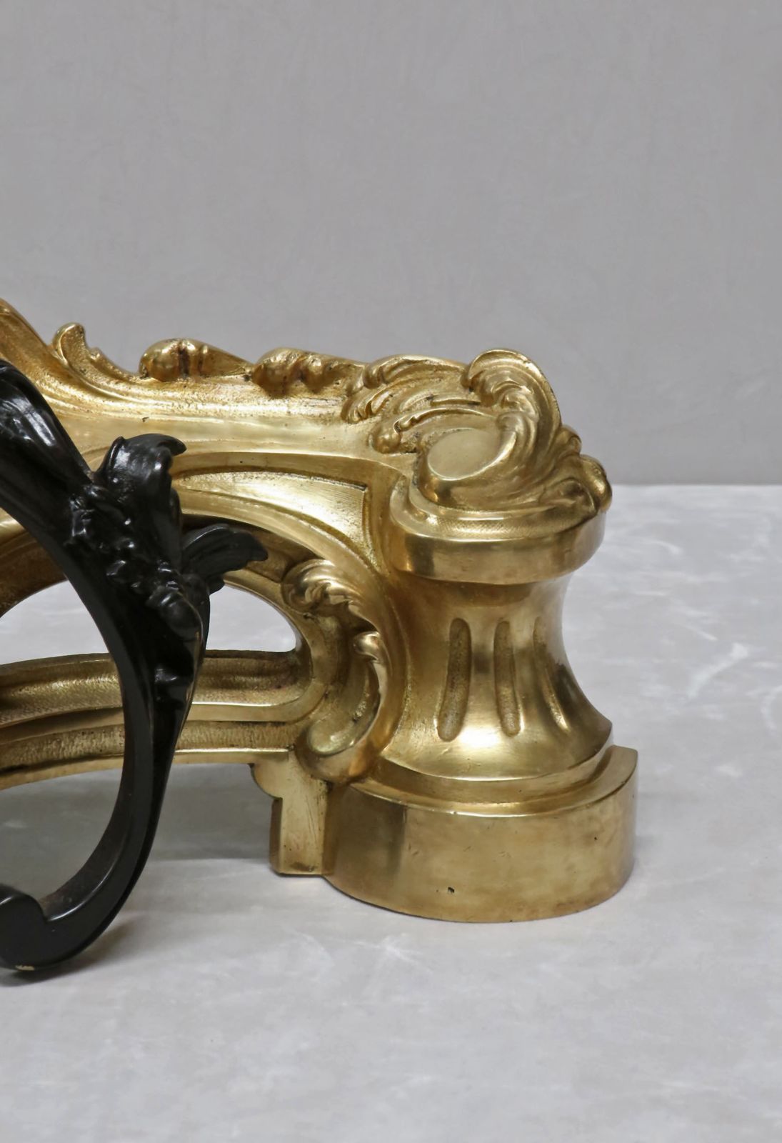 French Victorian Bronze And Bronze Gilt Fire Dog Chenets photo buy