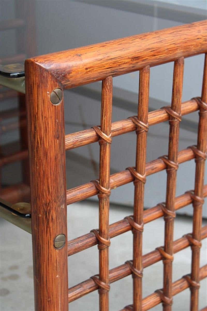 Coffee Table Afra E Tobia Scarpa Italy 1960s Bamboo Design Shelves Night Table photo Furniture