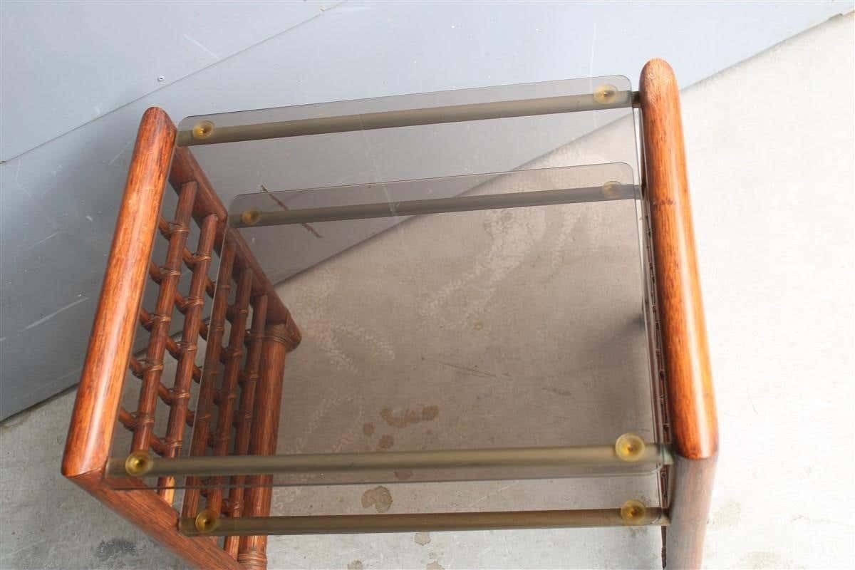 Coffee Table Afra E Tobia Scarpa Italy 1960s Bamboo Design Shelves Night Table photo vinterior