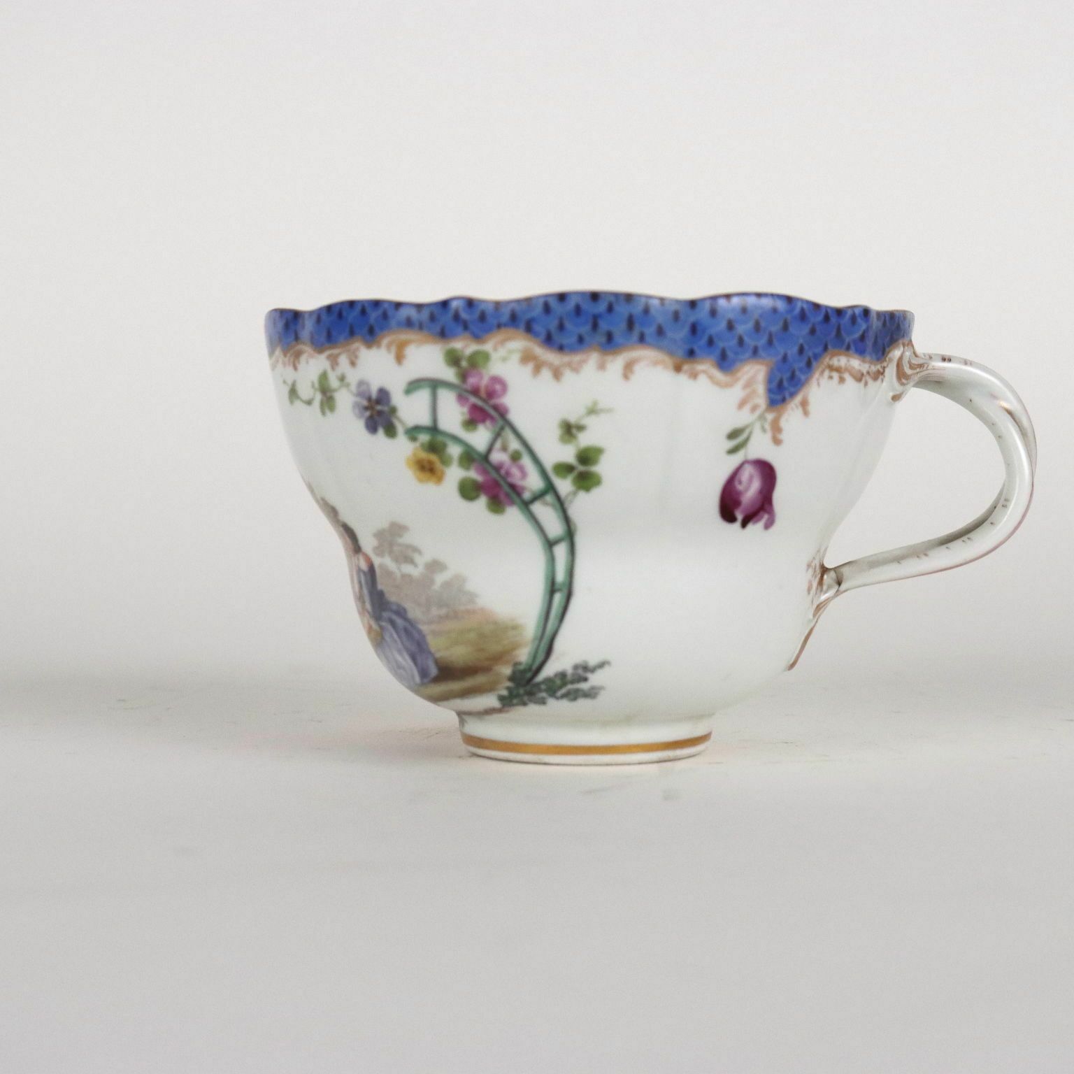 Ancient Cup Meissen Porcelain Germany '700 Saucer Ancient Ceramic photo for sale
