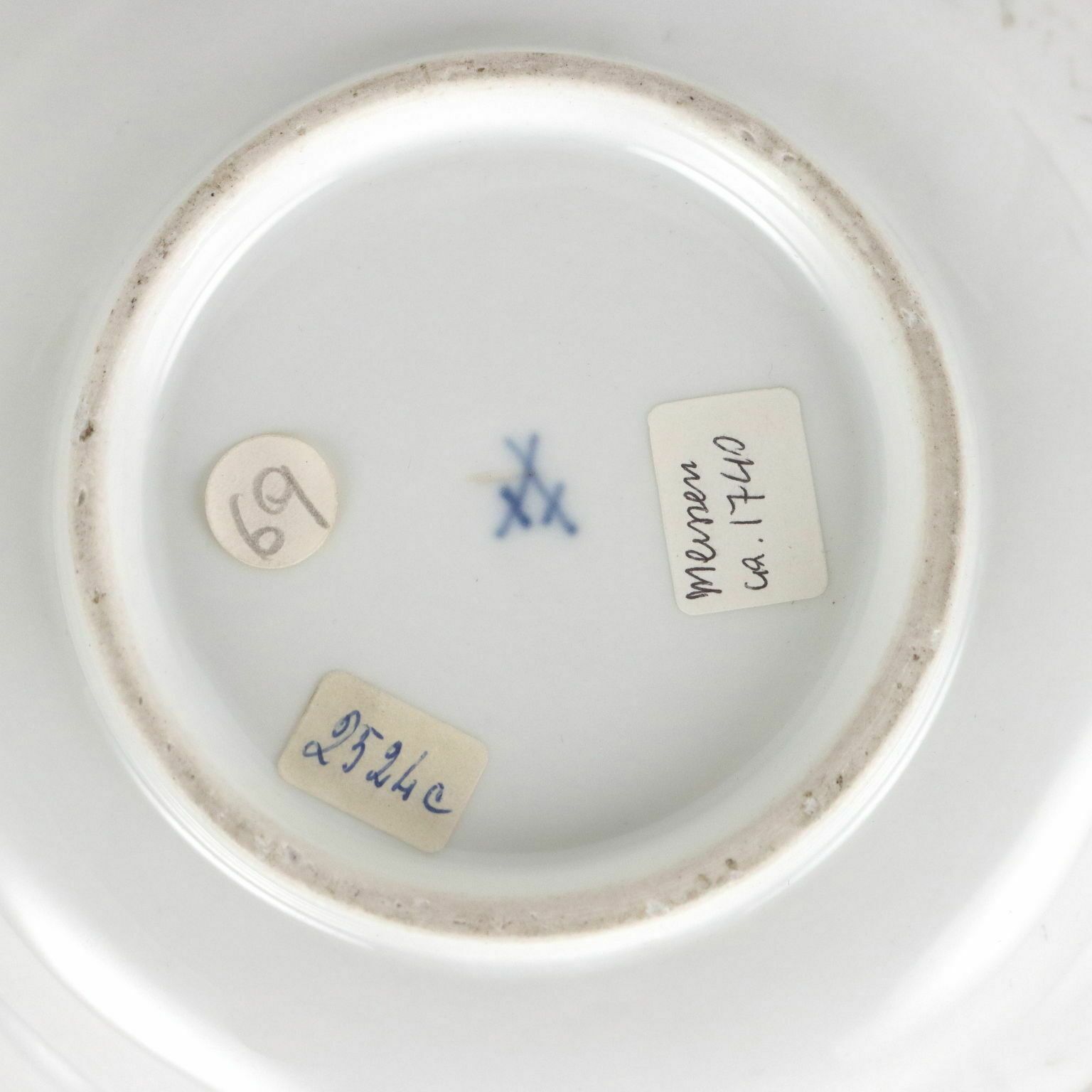 photo vinterior Ancient Cup Meissen Porcelain Germany '700 Saucer Ancient Ceramic