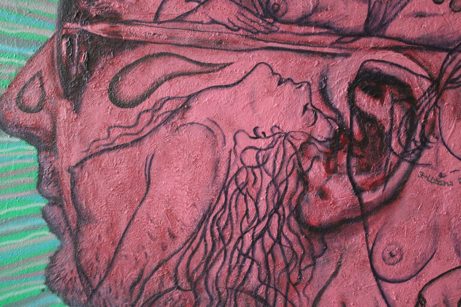 Juris Utans Tattoo Me 2 2002., Cardboard, Mixed Media Art photo vintage