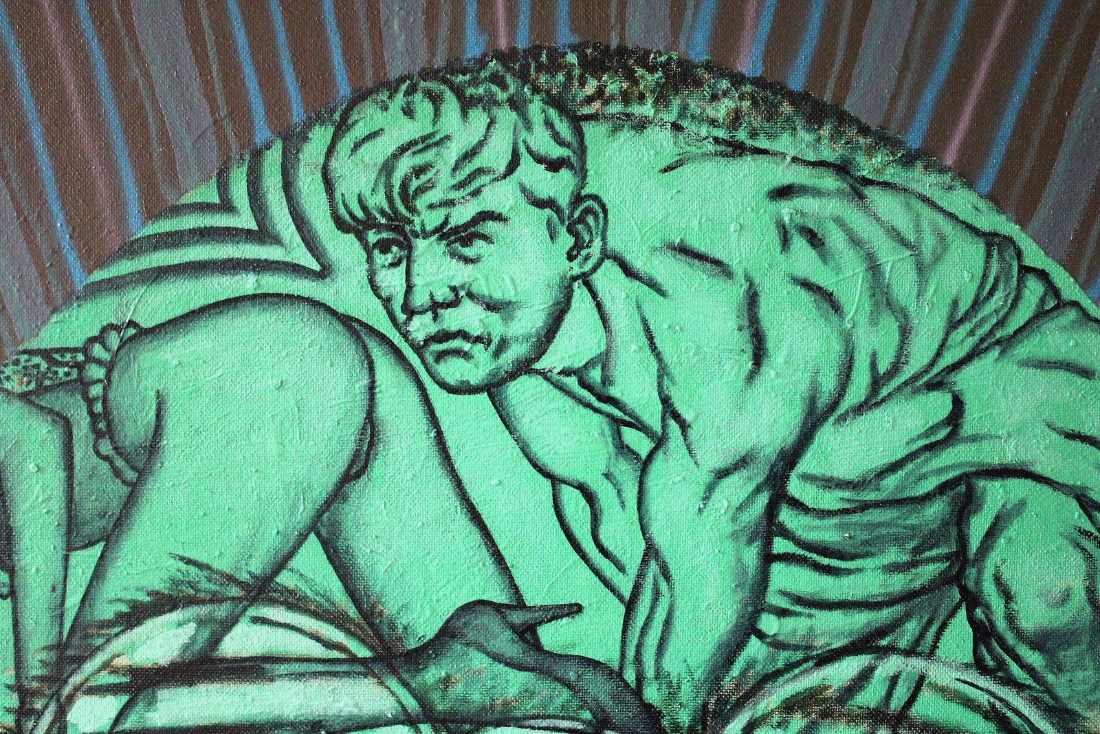 Juris Utans Tattoo Me 3 2002., Cardboard, Mixed Media Art photo vintage