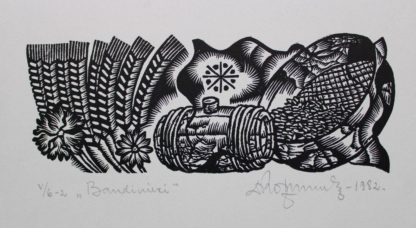 Dainis Rozkalns Pawns. 1982. Paper, Linocut
