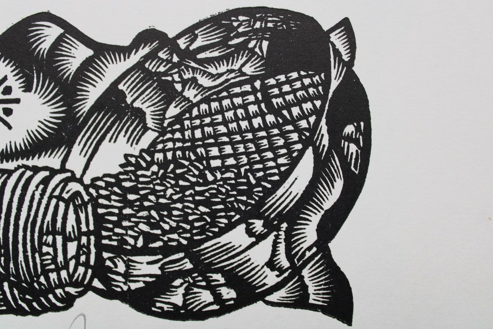 Dainis Rozkalns Pawns. 1982. Paper, Linocut photo for sale