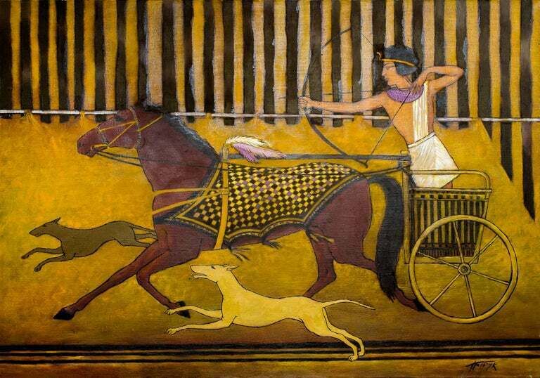 Tatiana Palchuk Pharaohs Hunting. 2001. Oil On Linen,