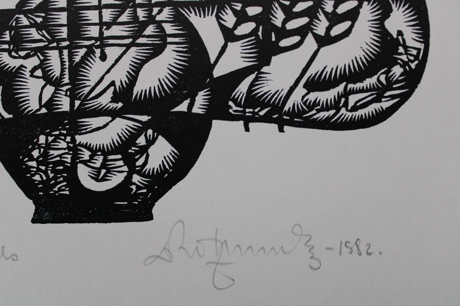 Dainis Rozkalns V Intro. 1982. Paper, Linocut, 1982 photo Art