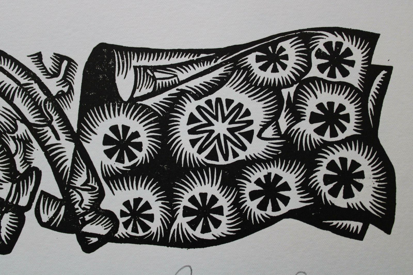 Dainis Rozkalns A Foal's Harness. 1979. Paper, Linocut photo for sale