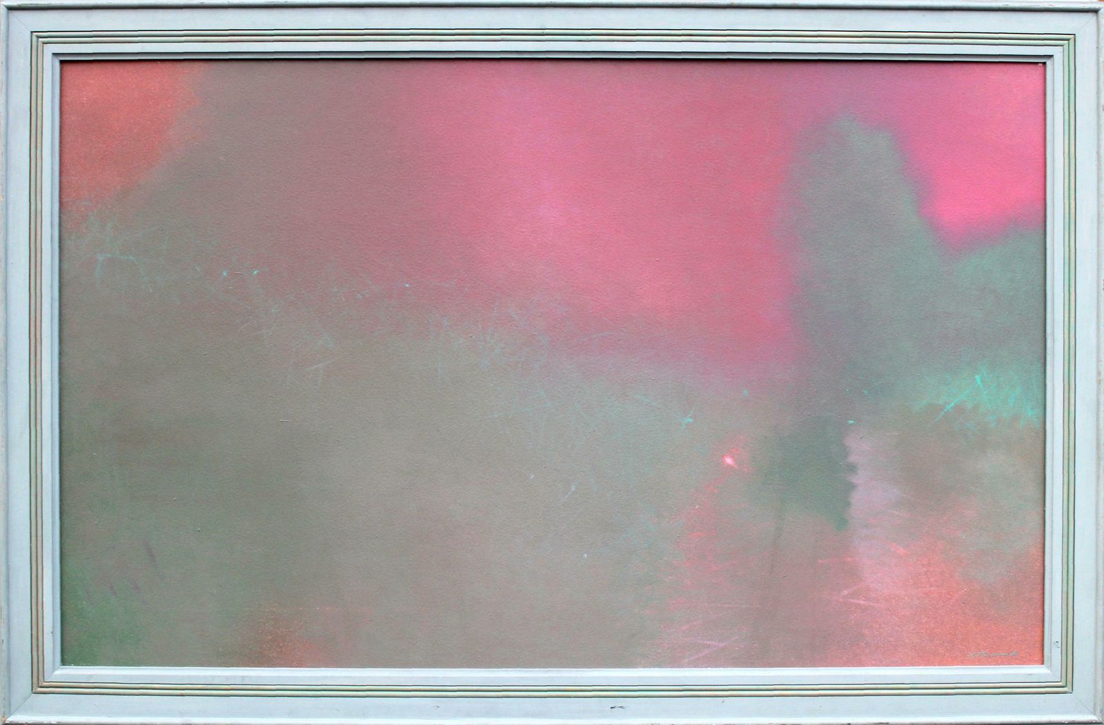 Liga Purmale In The Evening. 1990, Cardboard, Oil,  With Minor Defects 1990 photo furniture