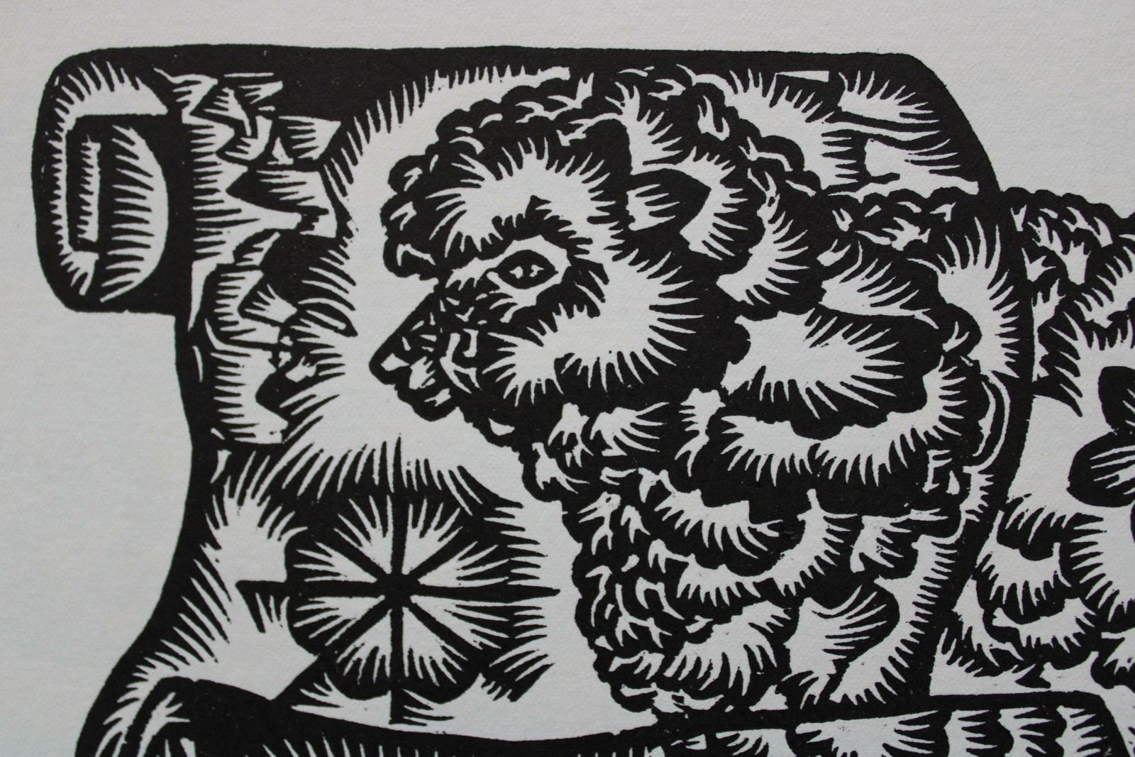 Dainis Rozkalns Shepherd's Job. 1979. Paper, Linocut, photo Art