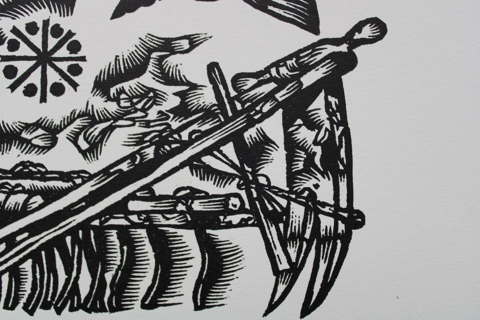 Dainis Rozkalns The Poor Man. 1982. Paper, Linocut, photo Art
