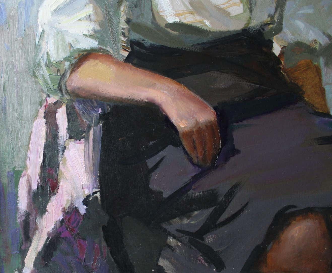Alfejs Bromults Wife Portrait.Oil On Cardboard, photo 4295.0