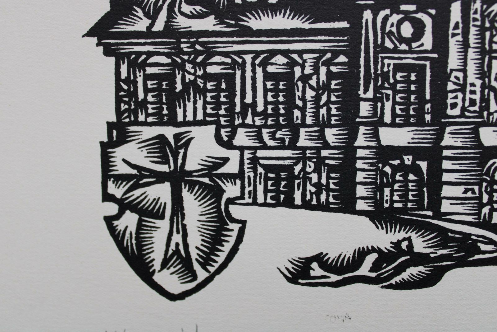 Dainis Rozkalns In Slavery To The Lord And Manor. 1982. Paper, Linocut photo furniture