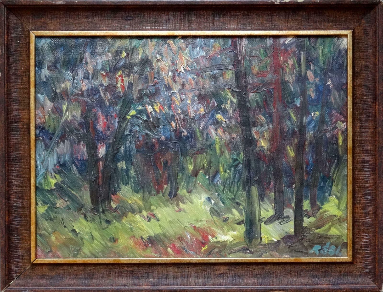 Ruta Steinerte Forest. 1982. Cardboard, Oil,  1982 photo furniture