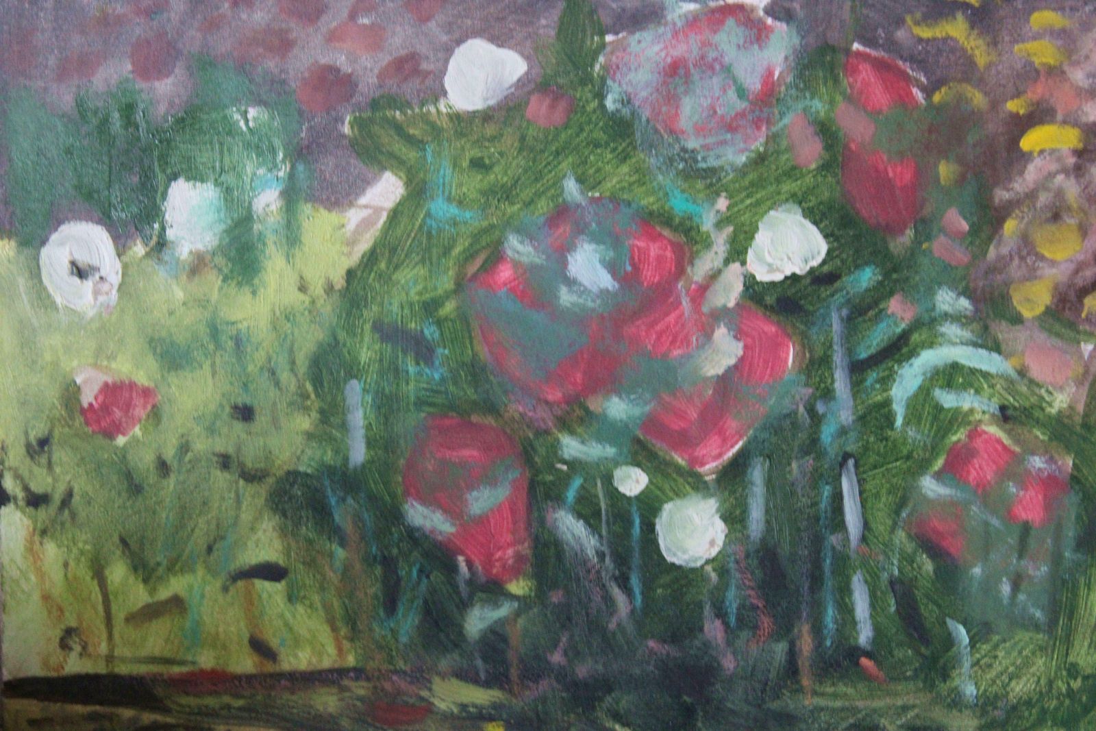 Uldis Krauze Solvita In The Garden 1990, Cardboard, Oil photo 340.0