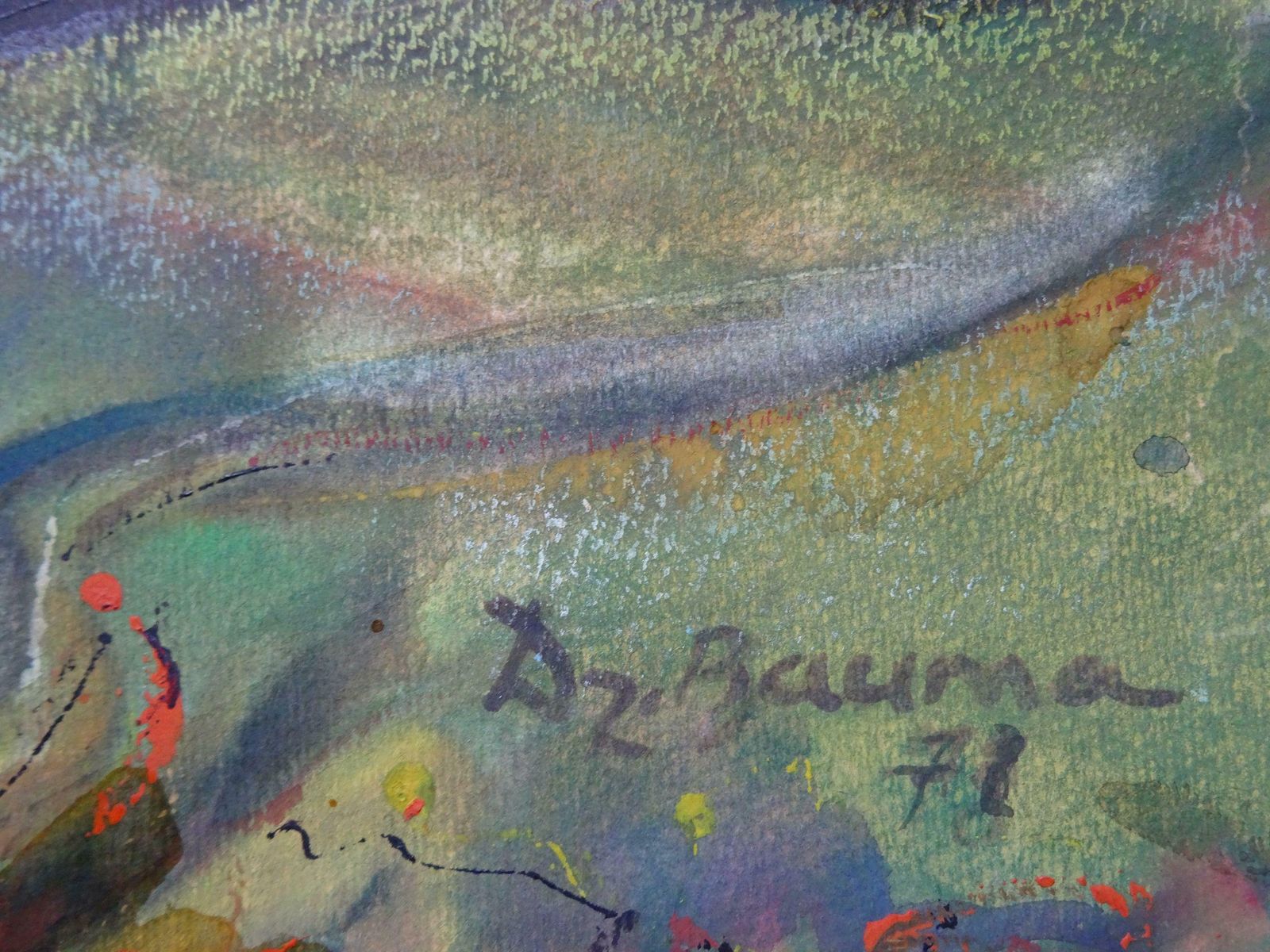 Dzidra Bauma Autumn Landscape. 1978. Paper, Watercolour, 53x62 Cm 1978 photo furniture