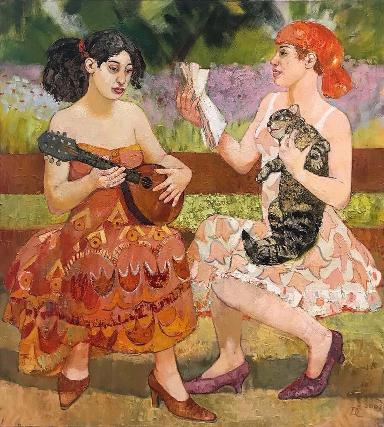 Dagnia Cherevichnika Concert For One Cat's Voice. 2008. Oil On Canvas,
