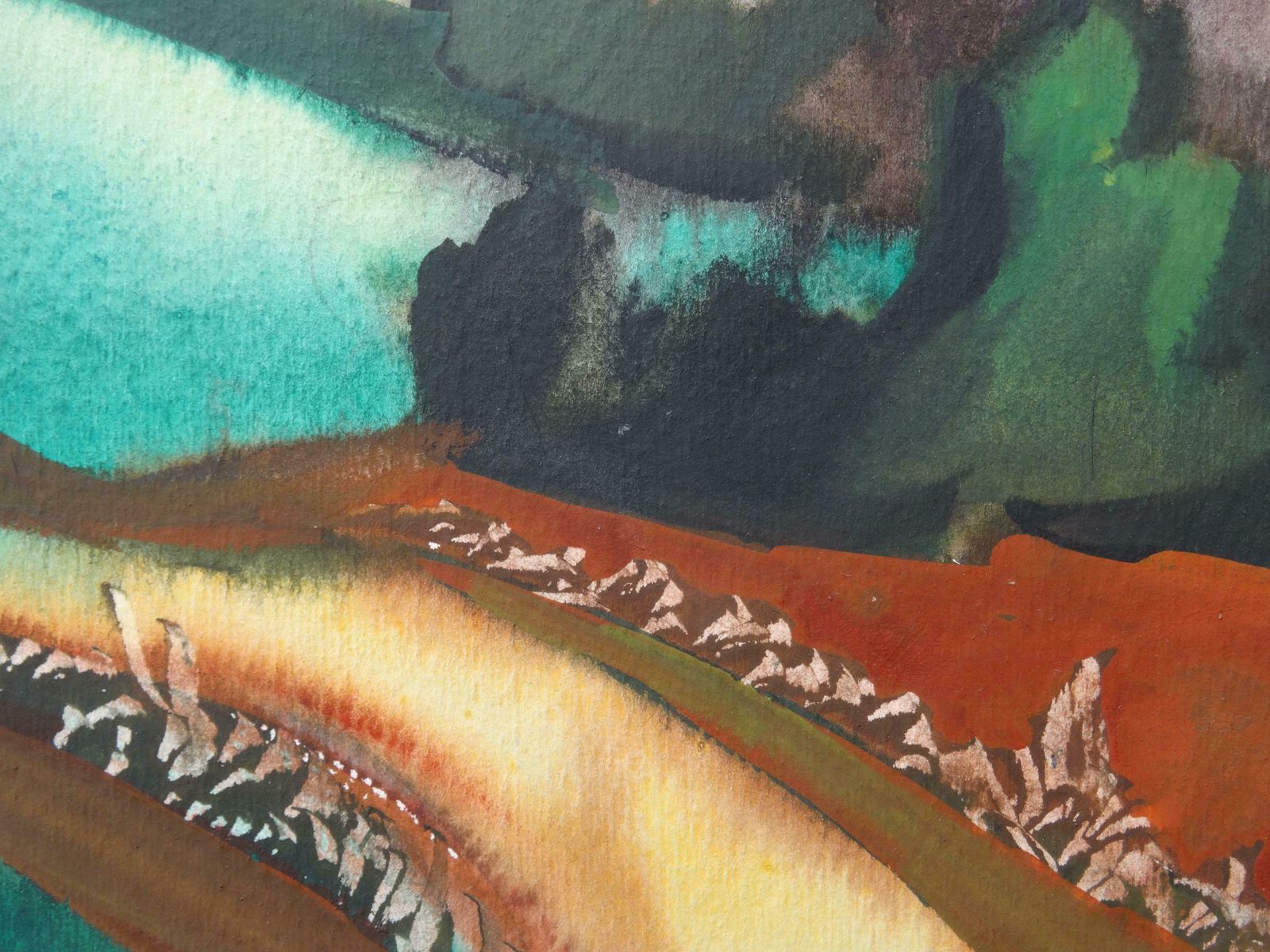 Dzidra Bauma Countryside. 1990. Paper, Watercolour, photo Art