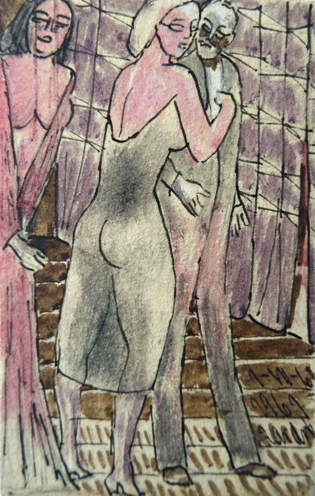 Adolfs Zardins Heights & Fast Sketch. 1961. Paper, Mixed Media Art, photo furniture