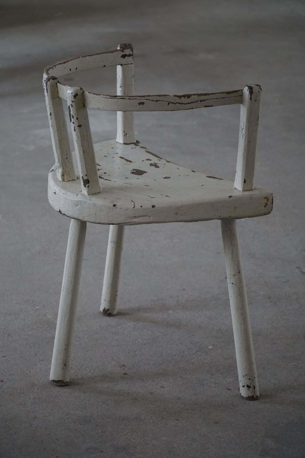 Decorative White Painted Armchair, Wabi Sabi, Early 20th Century photo Furniture