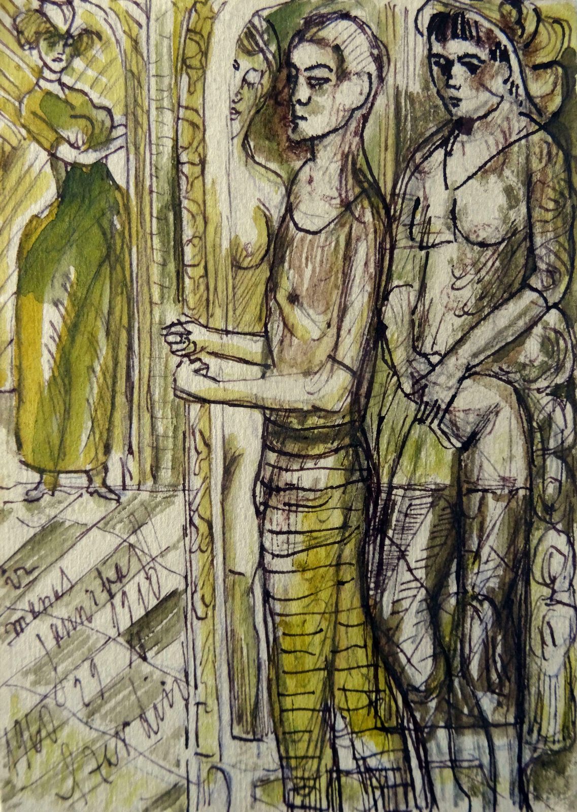 Adolfs Zardins Youth. 1961. Paper, Mixed Media Art