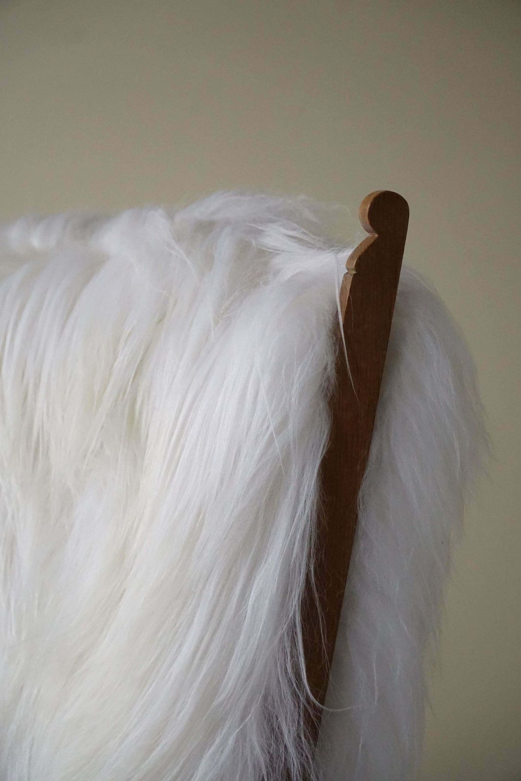 Furniture Henning Kjærnulf, Armchair Reupholstered In Longhaired Icelandic Sheepskin, 1950 photo