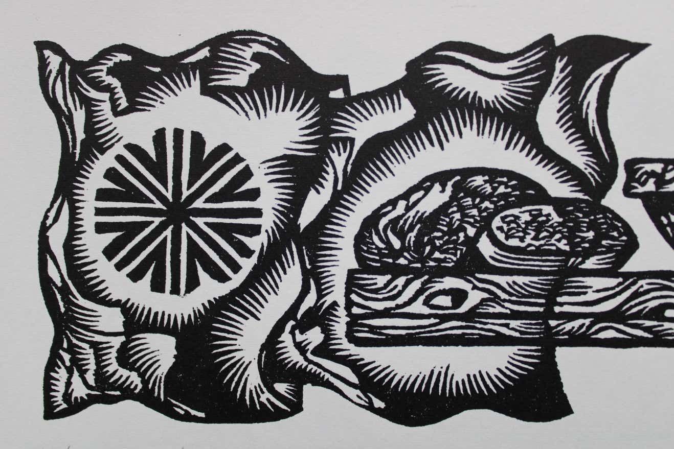 Dainis Rozkalns Servants. 1982. Paper, Linocut, photo for sale