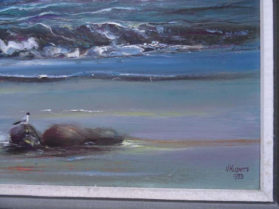 Valters Kupers Sea. 1993, Masonite, Oil photo furniture