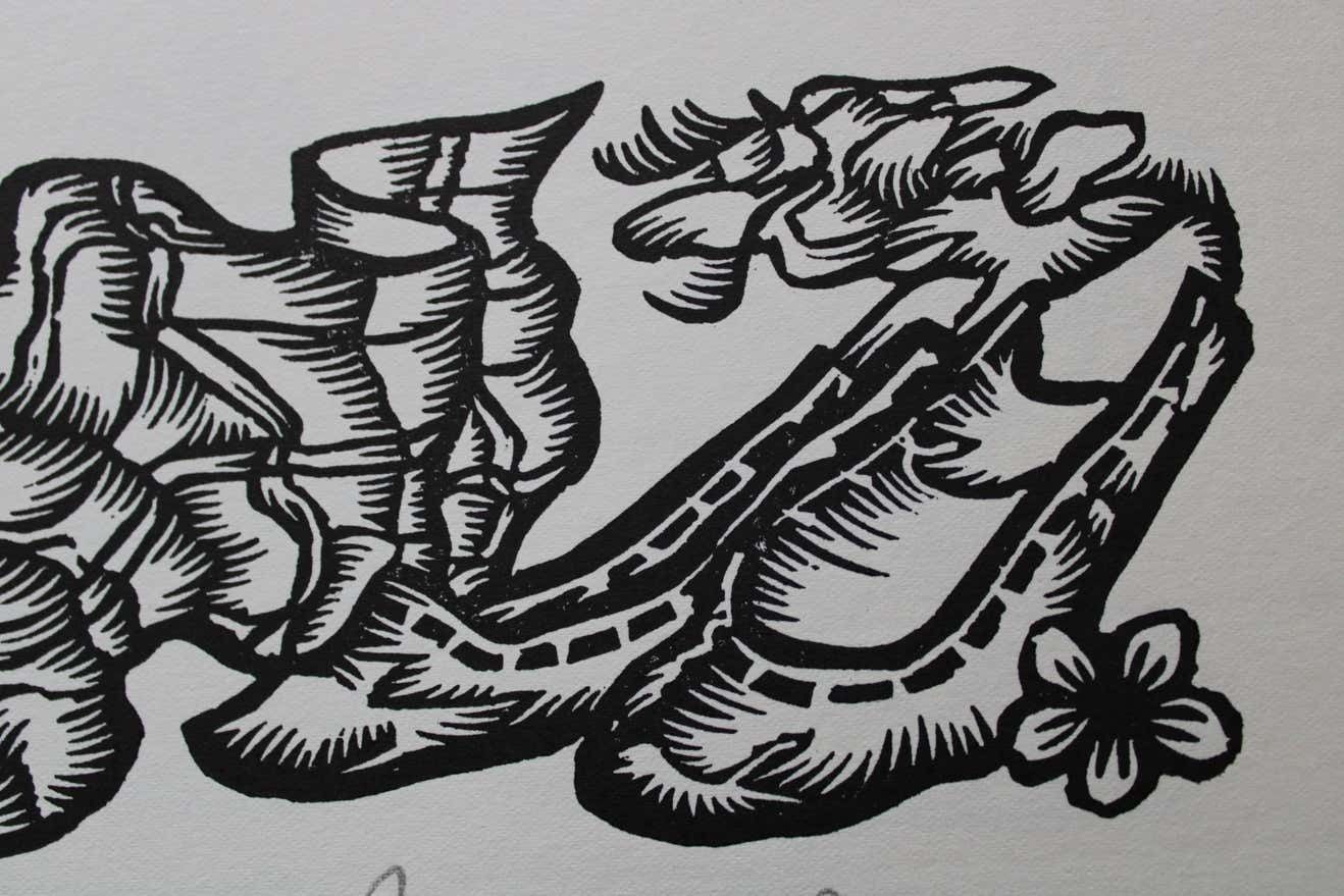 Dainis Rozkalns Herdsman's Clothes And Adornment. 1979. Paper, Linocut photo furniture