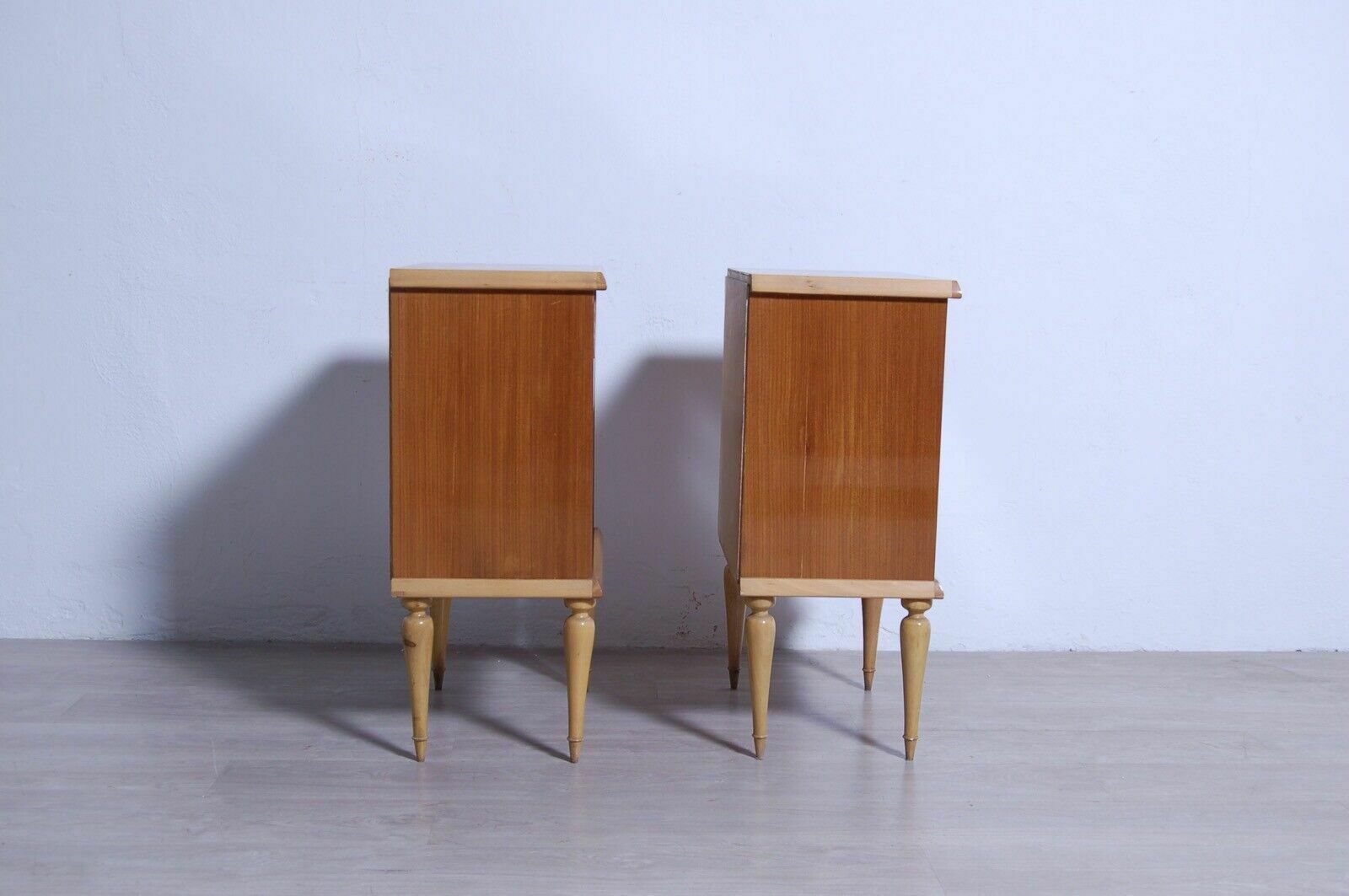 Pair Of Bedside Tables Designed In The 60s Bedside Tables Two Tone Wood Vintage Accessory photo furniture