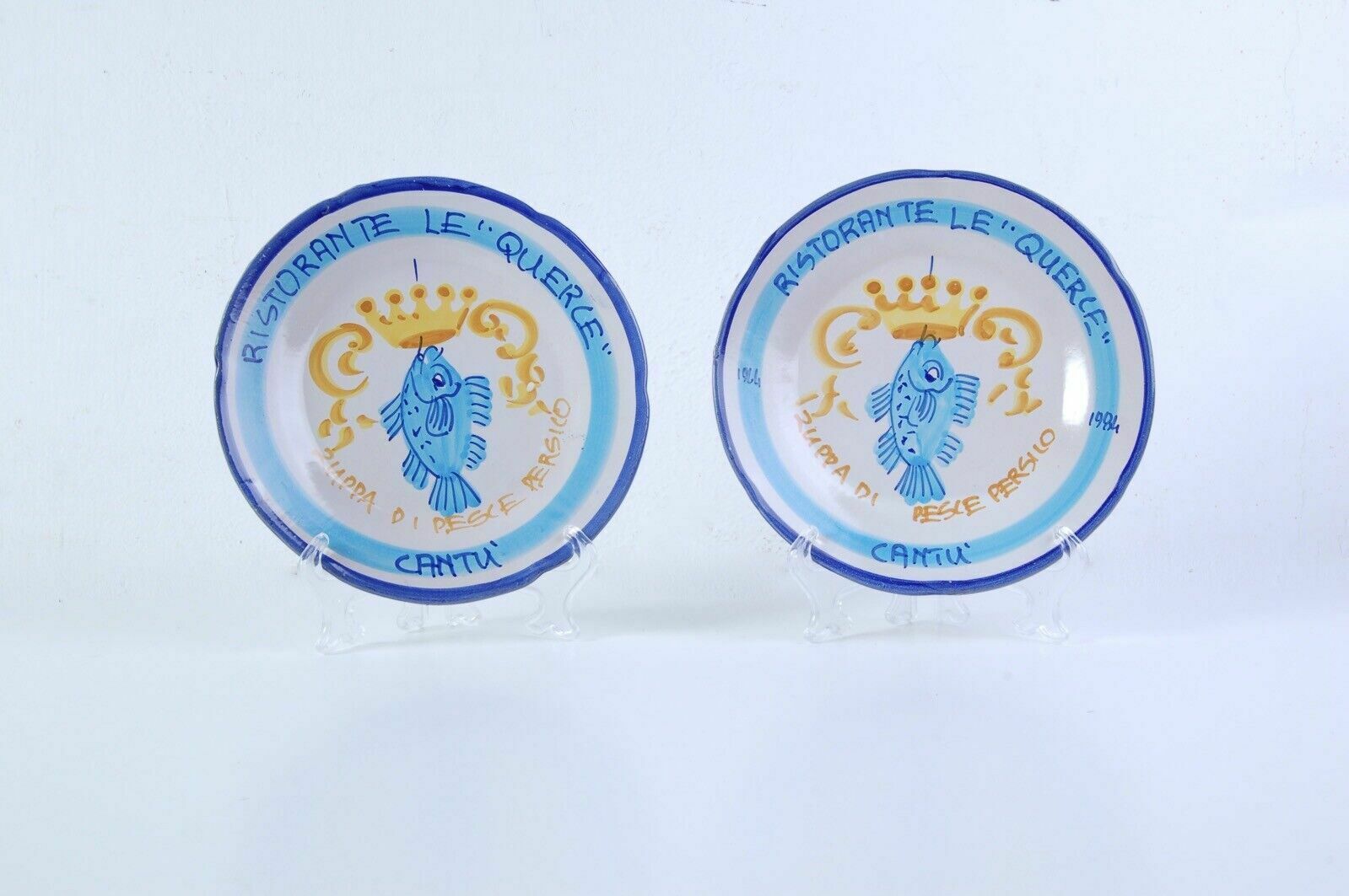 photo for sale Lot Of 15 Plates Of Good Memory Ceramiche Solimene Ventennale 1964 1984