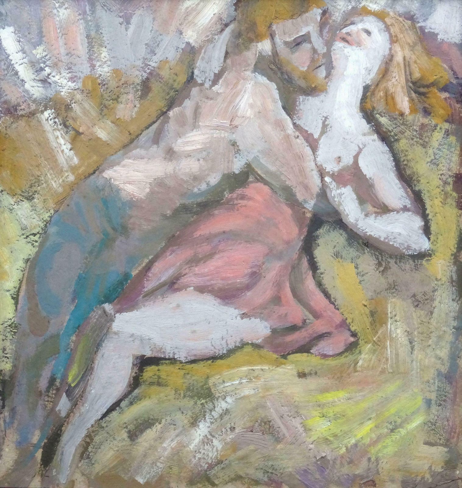 Lovers Cardboard Mixed Media, 1970s