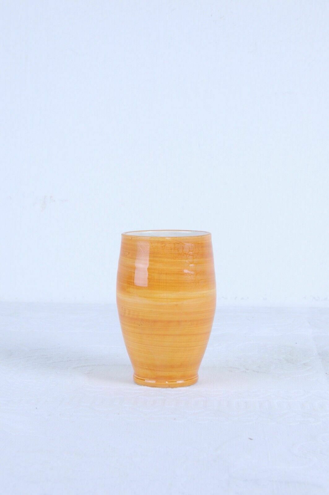Ceramic Cas Vietri Orange Vase Design No Gambone Craftsmanship photo for sale