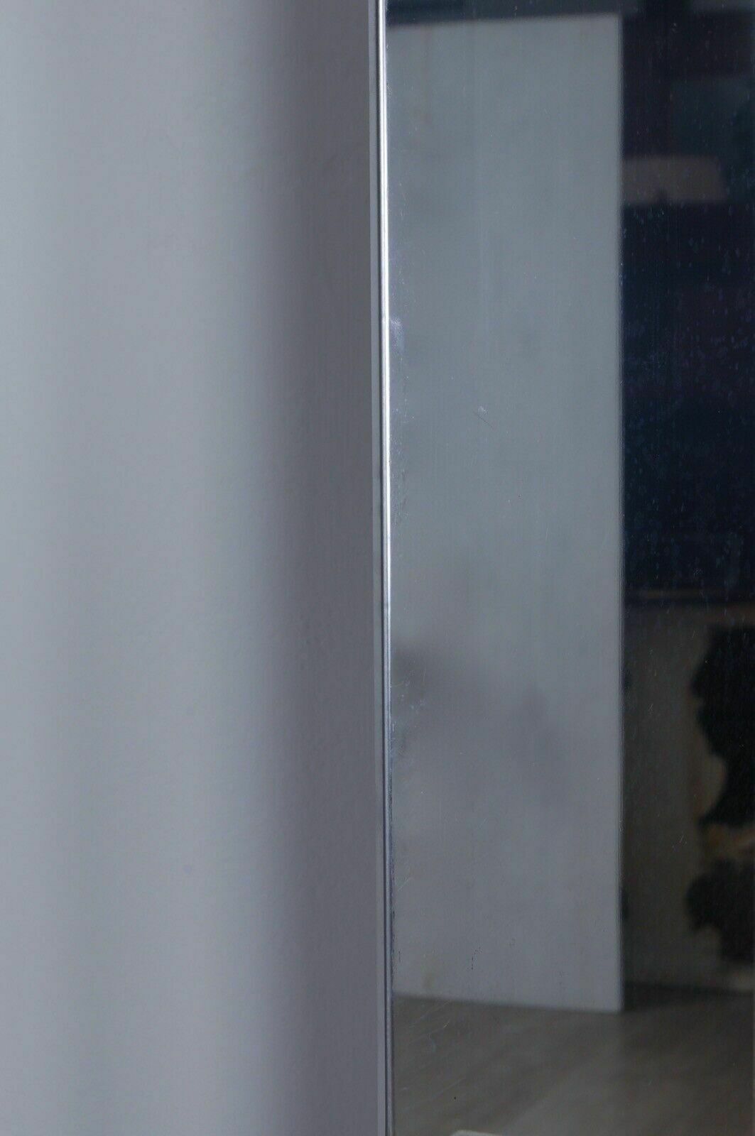 Mirror And Wall Unit Bathroom Set From The 80s Smoked Glass Integrated Appliques And Shelves photo vinterior
