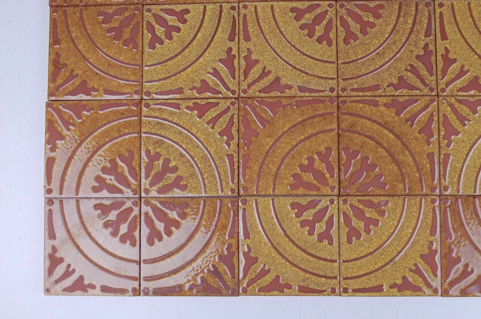 29 Vintage Cavallini Tiles, Ocher And Brick. photo furniture
