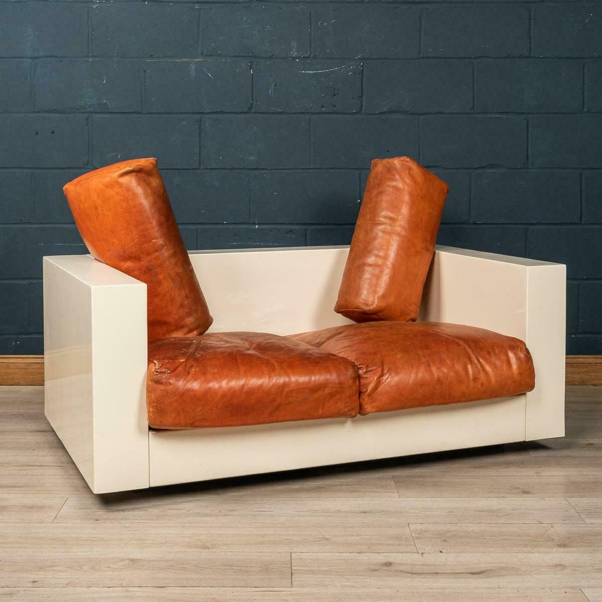 20th Century Two Seater Sofa By Lella And Massimo Vignelli For Poltronova photo buy