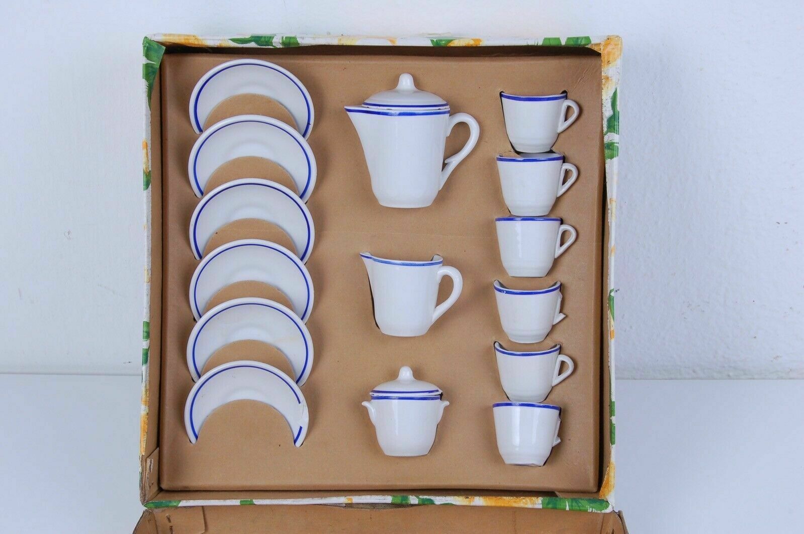 Mini Coffee And Tea Service For Toy Dolls From The Laveno Ceramic Collection