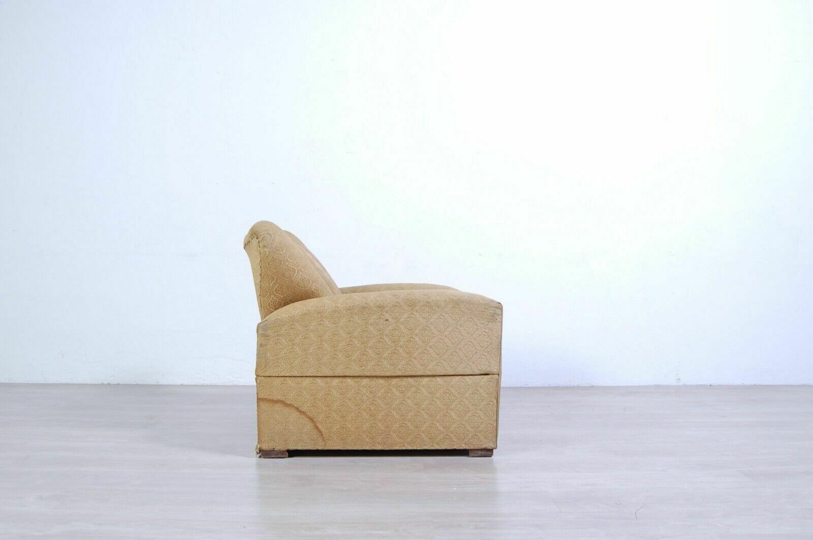 Old Mid Century Bed Armchair Convertible Wooden Bed Armchair photo for sale