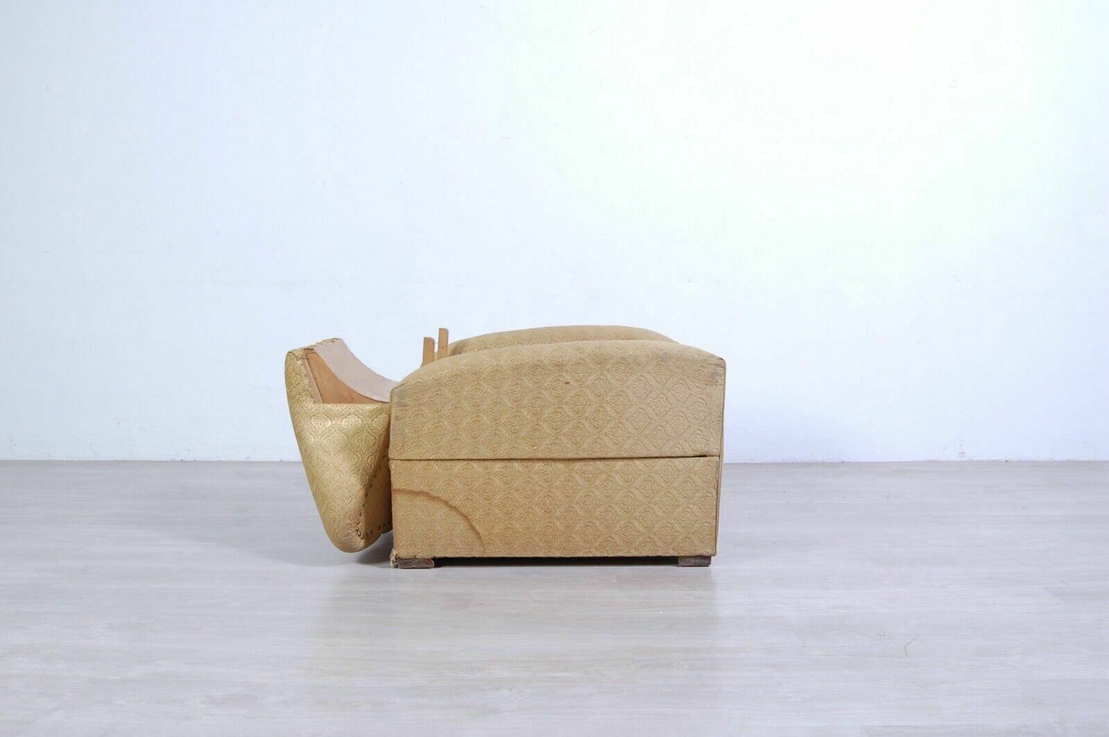 Old Mid Century Bed Armchair Convertible Wooden Bed Armchair photo Furniture