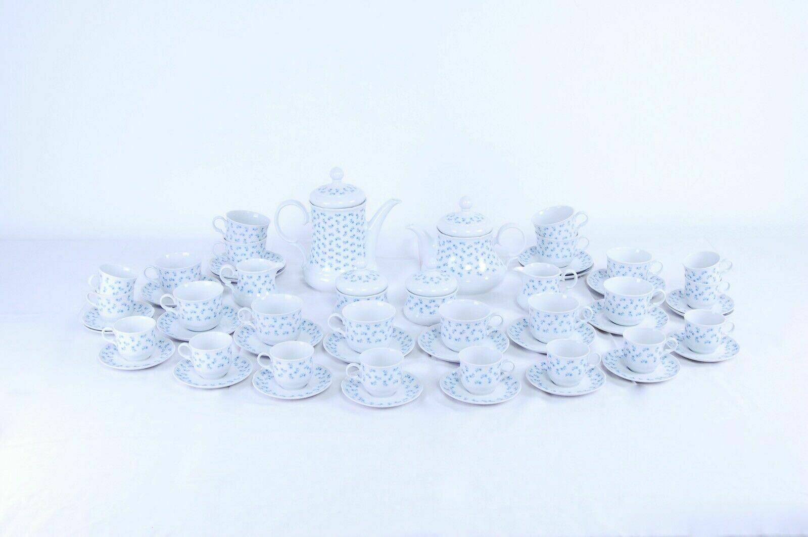 Seltmann Weiden Bavaria 43446 Porcelain Tea Coffee Service Blue Floral Decoration