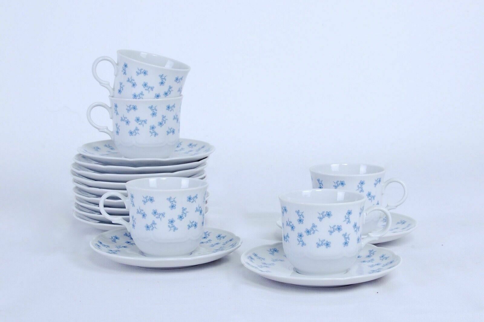 Home Decor Seltmann Weiden Bavaria 43446 Porcelain Tea Coffee Service Blue Floral Decoration photo
