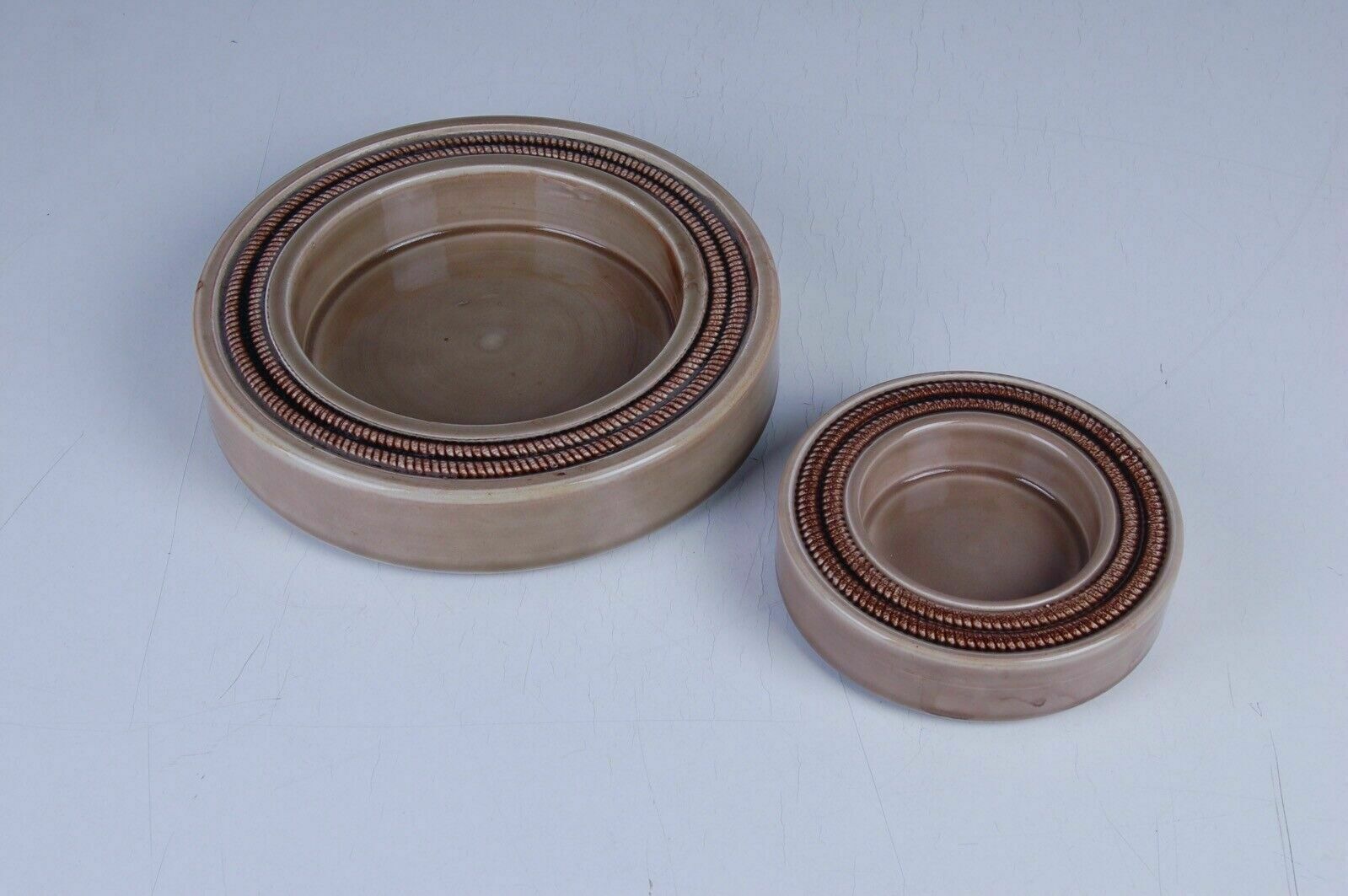 Ceramica Baldelli Italia Pair Of 70s Design Ashtrays, Round Pocket Emptier
