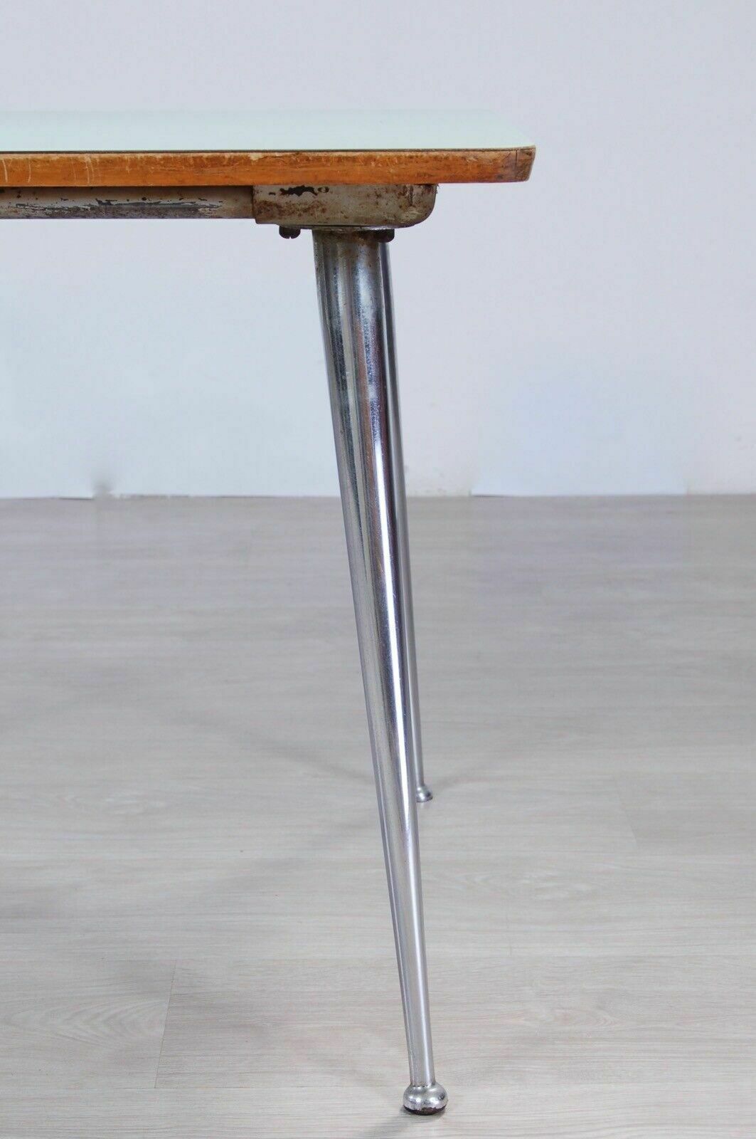 1950s Table, Formica Top, Iron Legs. As A Child, Height 58 Cm. photo buy