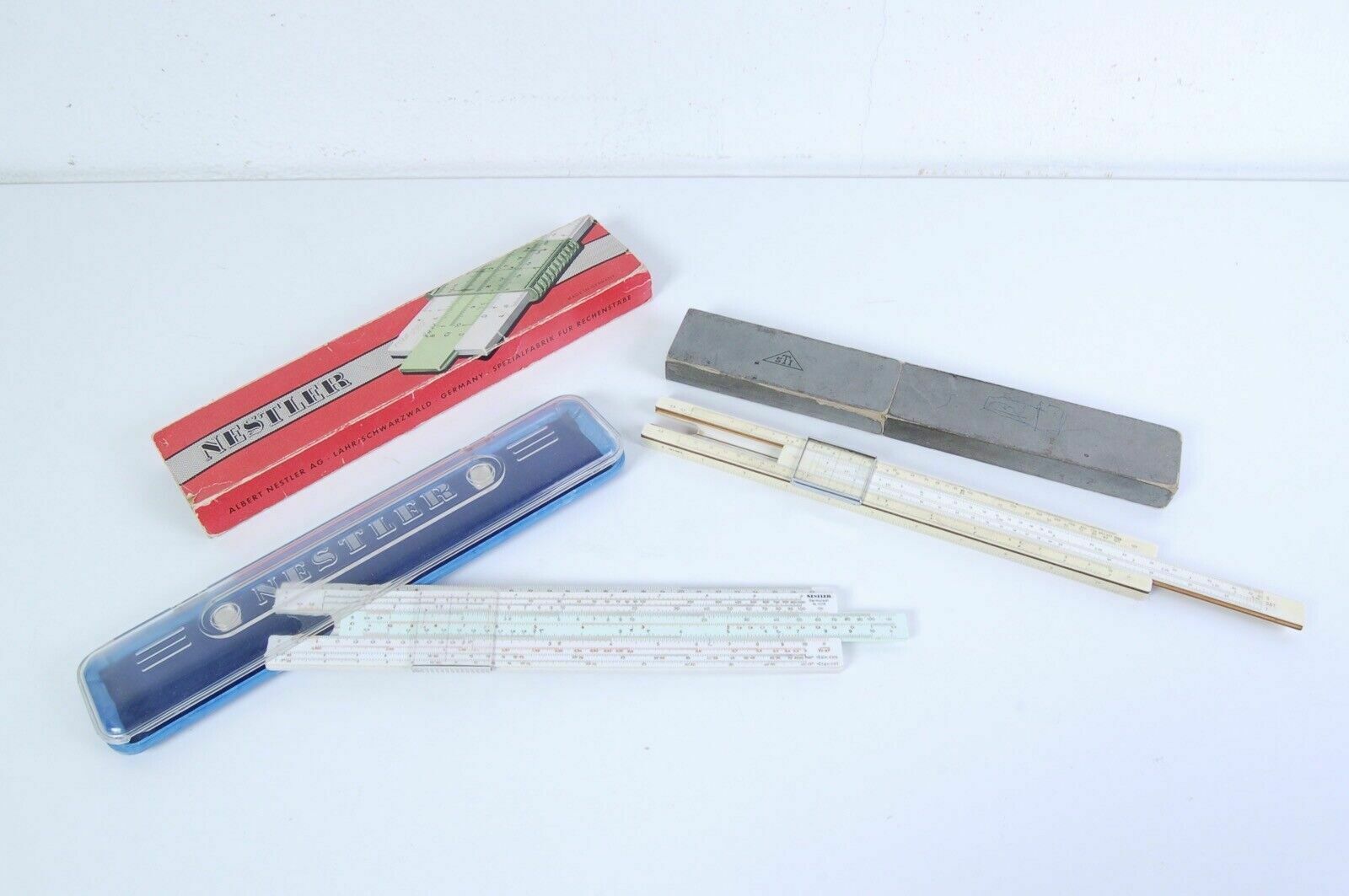 Pair Of Rulers Nestler Rulers Vintage Stationery Geometry Technical Drawings photo furniture